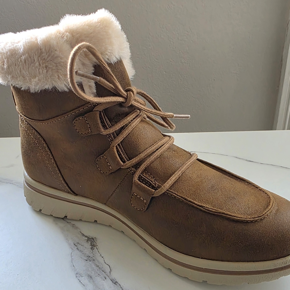 Cliffs by WHITE MOUNTAIN Harrison Womens Ankle Boots Tan/Brown Size 7.5M NWB.y1-
